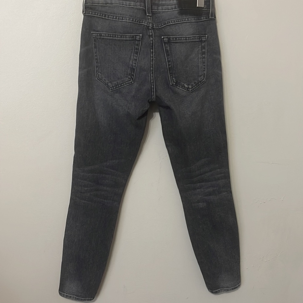 AMO Twist Zip Skinny Jeans In Smoke Wash Skinny - Picture 8 of 12